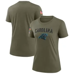 Carolina Panthers Legend Women's 2022 Salute To Service T-Shirt (Olive)
