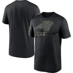 Carolina Panthers Men's 2020 Salute to Service Team Logo Performance T-Shirt (Black)