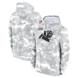 Carolina Panthers Men's 2024 Salute to Service Club Fleece Pullover Hoodie (Arctic Camo)