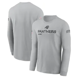 Carolina Panthers Men's 2024 Salute To Service Long Sleeve T-Shirt (Gray)