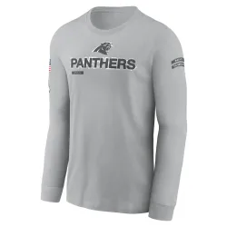 Carolina Panthers Men's 2024 Salute To Service Long Sleeve T-Shirt (Gray)