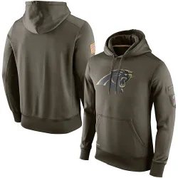 Carolina Panthers Men's Salute to Service KO Performance Hoodie (Olive)