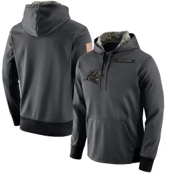Carolina Panthers Men's Salute to Service Player Performance Hoodie (Anthracite)