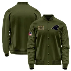 Carolina Panthers Men's Salute to Service Sideline Performance Jacket (Olive)