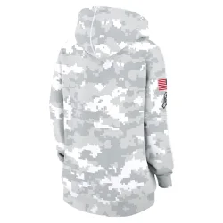Carolina Panthers Women's 2024 Salute To Service Club Fleece Pullover Hoodie (Arctic Camo)
