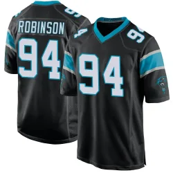 A'Shawn Robinson Carolina Panthers Game Men's Team Color Jersey (Black)