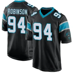 A'Shawn Robinson Carolina Panthers Game Youth Team Color Jersey (Black)