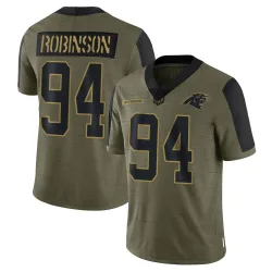 A'Shawn Robinson Carolina Panthers Limited Men's 2021 Salute To Service Jersey (Olive)