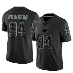 A'Shawn Robinson Carolina Panthers Limited Men's Reflective Jersey (Black)