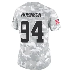 A'Shawn Robinson Carolina Panthers Limited Women's 2024 Salute to Service Jersey (Arctic Camo)
