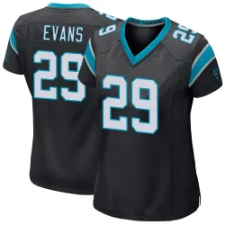 Akayleb Evans Carolina Panthers Game Women's Team Color Jersey (Black)