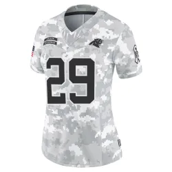 Akayleb Evans Carolina Panthers Limited Women's 2024 Salute to Service Jersey (Arctic Camo)