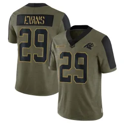 Akayleb Evans Carolina Panthers Limited Youth 2021 Salute To Service Jersey (Olive)