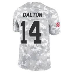 Andy Dalton Carolina Panthers Limited Men's 2024 Salute to Service Jersey (Arctic Camo)