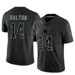 Andy Dalton Carolina Panthers Limited Men's Reflective Jersey (Black)