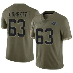 Austin Corbett Carolina Panthers Limited Men's 2022 Salute To Service Jersey (Olive)