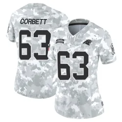 Austin Corbett Carolina Panthers Limited Women's 2024 Salute to Service Jersey (Arctic Camo)
