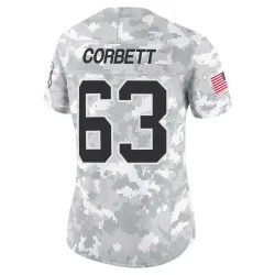 Austin Corbett Carolina Panthers Limited Women's 2024 Salute to Service Jersey (Arctic Camo)