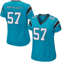 Bam Martin-Scott Carolina Panthers Game Women's Alternate Jersey (Blue)