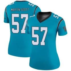 Bam Martin-Scott Carolina Panthers Legend Women's Color Rush Jersey (Blue)