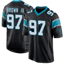 Bobby Brown III Carolina Panthers Game Men's Team Color Jersey (Black)