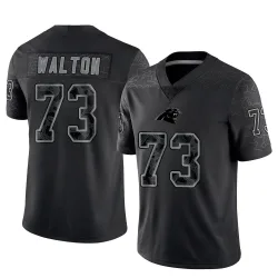 Brandon Walton Carolina Panthers Limited Men's Reflective Jersey (Black)