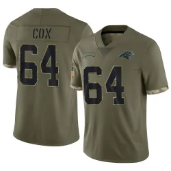 Bryan Cox Carolina Panthers Limited Men's 2022 Salute To Service Jersey (Olive)