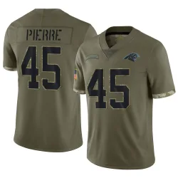 Bryce Pierre Carolina Panthers Limited Men's 2022 Salute To Service Jersey (Olive)