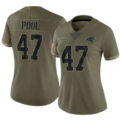 Bumper Pool Carolina Panthers Limited Women's 2022 Salute To Service Jersey (Olive)