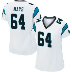 Cade Mays Carolina Panthers Game Women's Jersey (White)