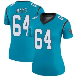 Cade Mays Carolina Panthers Legend Women's Color Rush Jersey (Blue)