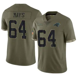 Cade Mays Carolina Panthers Limited Men's 2022 Salute To Service Jersey (Olive)