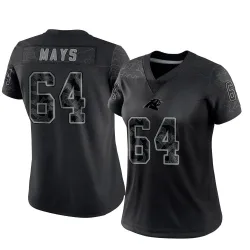 Cade Mays Carolina Panthers Limited Women's Reflective Jersey (Black)