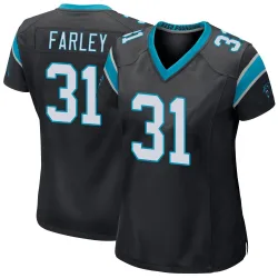 Caleb Farley Carolina Panthers Game Women's Team Color Jersey (Black)