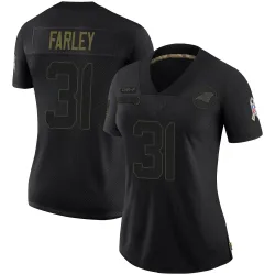 Caleb Farley Carolina Panthers Limited Women's 2020 Salute To Service Jersey (Black)