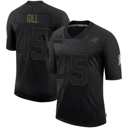 Cam Gill Carolina Panthers Limited Men's 2020 Salute To Service Jersey (Black)