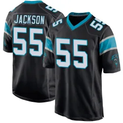 Cam Jackson Carolina Panthers Game Men's Team Color Jersey (Black)