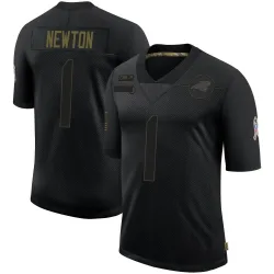 Cam Newton Carolina Panthers Limited Men's 2020 Salute To Service Jersey (Black)