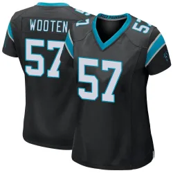 Chandler Wooten Carolina Panthers Game Women's Team Color Jersey (Black)