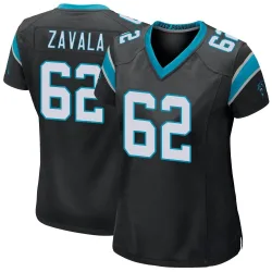 Chandler Zavala Carolina Panthers Game Women's Team Color Jersey (Black)