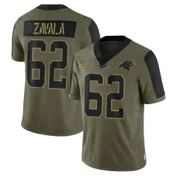 Chandler Zavala Carolina Panthers Limited Youth 2021 Salute To Service Jersey (Olive)