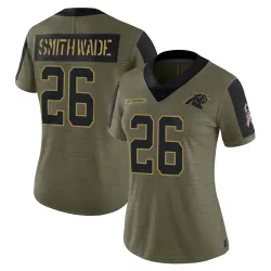 Chau Smith-Wade Carolina Panthers Limited Women's 2021 Salute To Service Jersey (Olive)