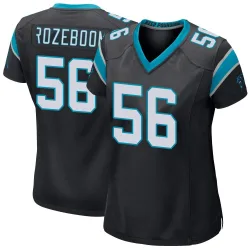Christian Rozeboom Carolina Panthers Game Women's Team Color Jersey (Black)