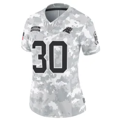 Chuba Hubbard Carolina Panthers Limited Women's 2024 Salute to Service Jersey (Arctic Camo)
