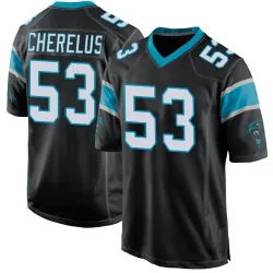 Claudin Cherelus Carolina Panthers Game Men's Team Color Jersey (Black)