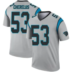 Claudin Cherelus Carolina Panthers Legend Men's Inverted Silver Jersey ()