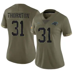 Corey Thornton Carolina Panthers Limited Women's 2022 Salute To Service Jersey (Olive)