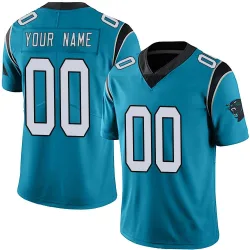 Custom Carolina Panthers Limited Men's Alternate Vapor Untouchable Jersey (Blue)