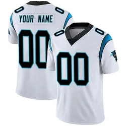 Custom Carolina Panthers Limited Men's Vapor Untouchable Jersey (White)