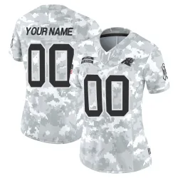 Custom Carolina Panthers Limited Women's 2024 Salute to Service Jersey (Arctic Camo)